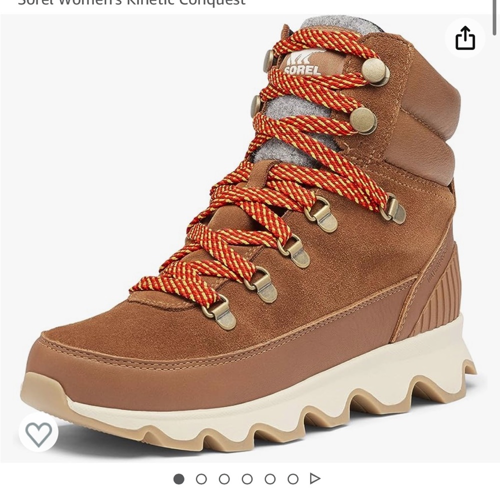 Sorel Kinetic Conquest boots Size 8.5 Velvet Tan